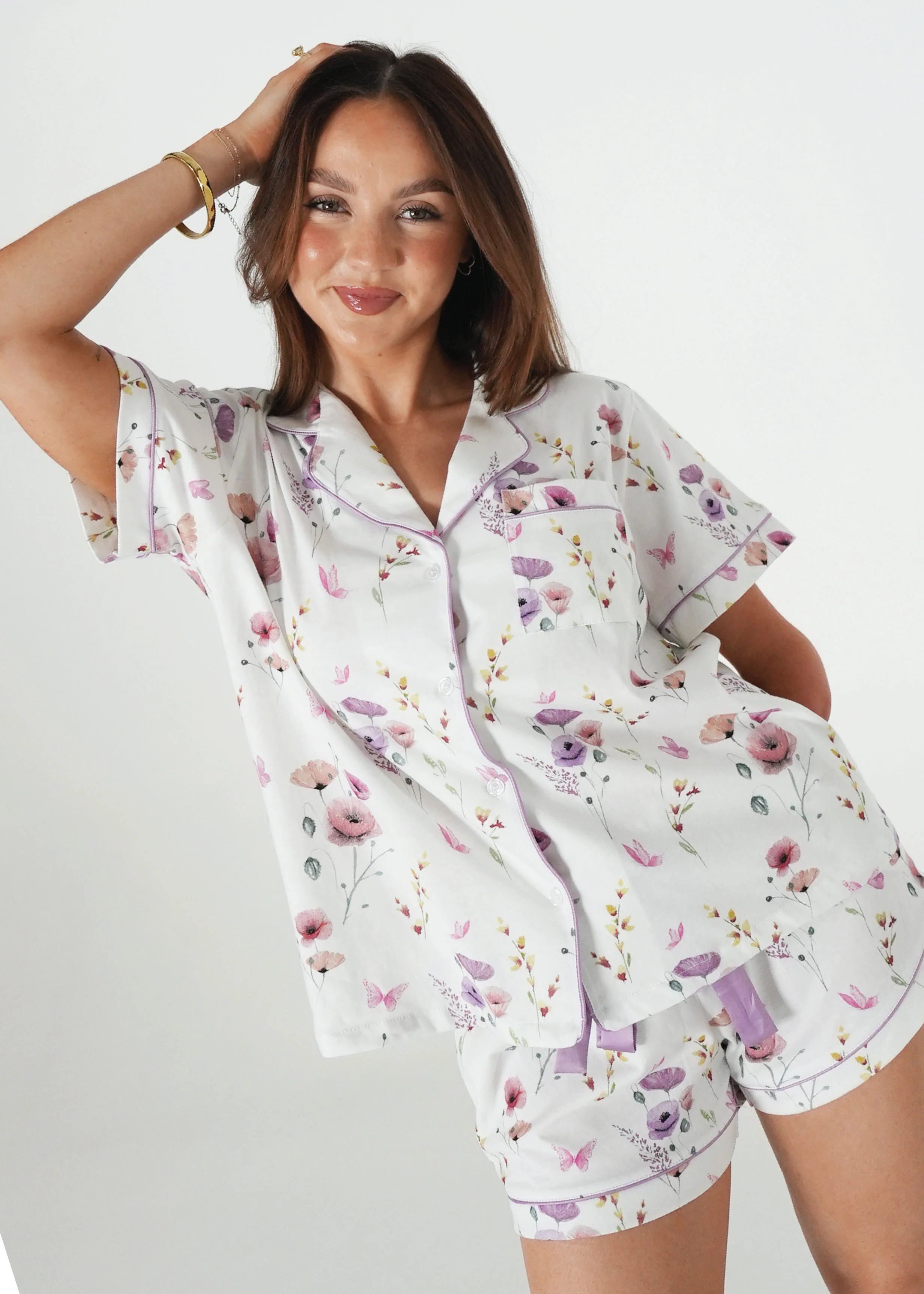 Edge Of The Meadow Jersey Knit Cotton Short PJ Set - Image 4