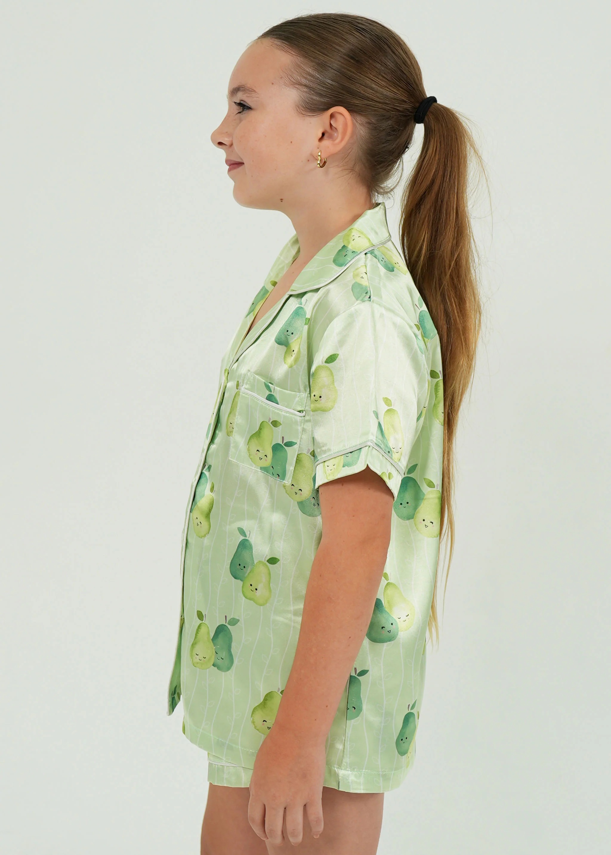 Girls The Perfect Pear Satin Short Pyjama Set - Image 4