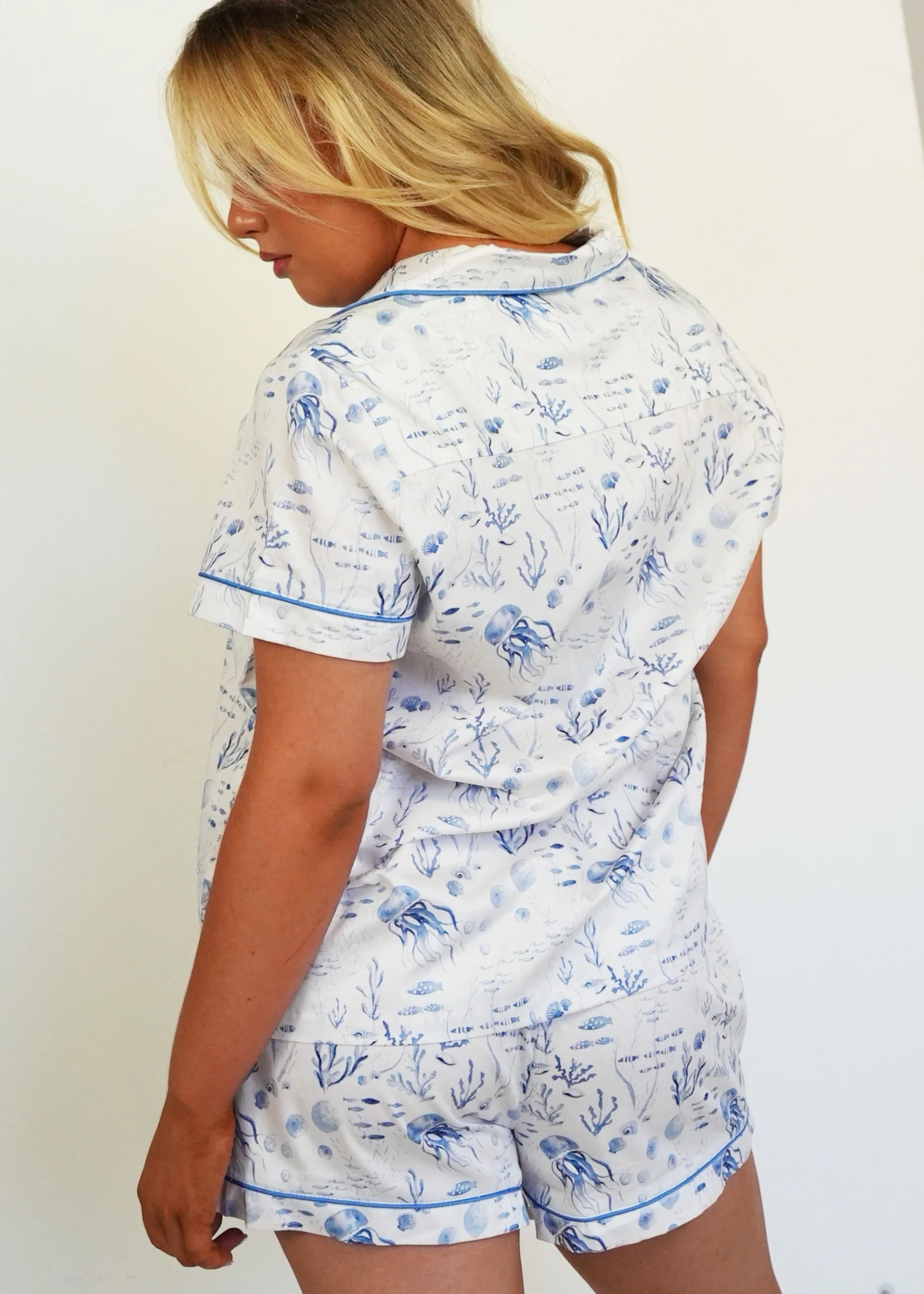 Morning Swim Cotton Short Pyjama Set - Image 6