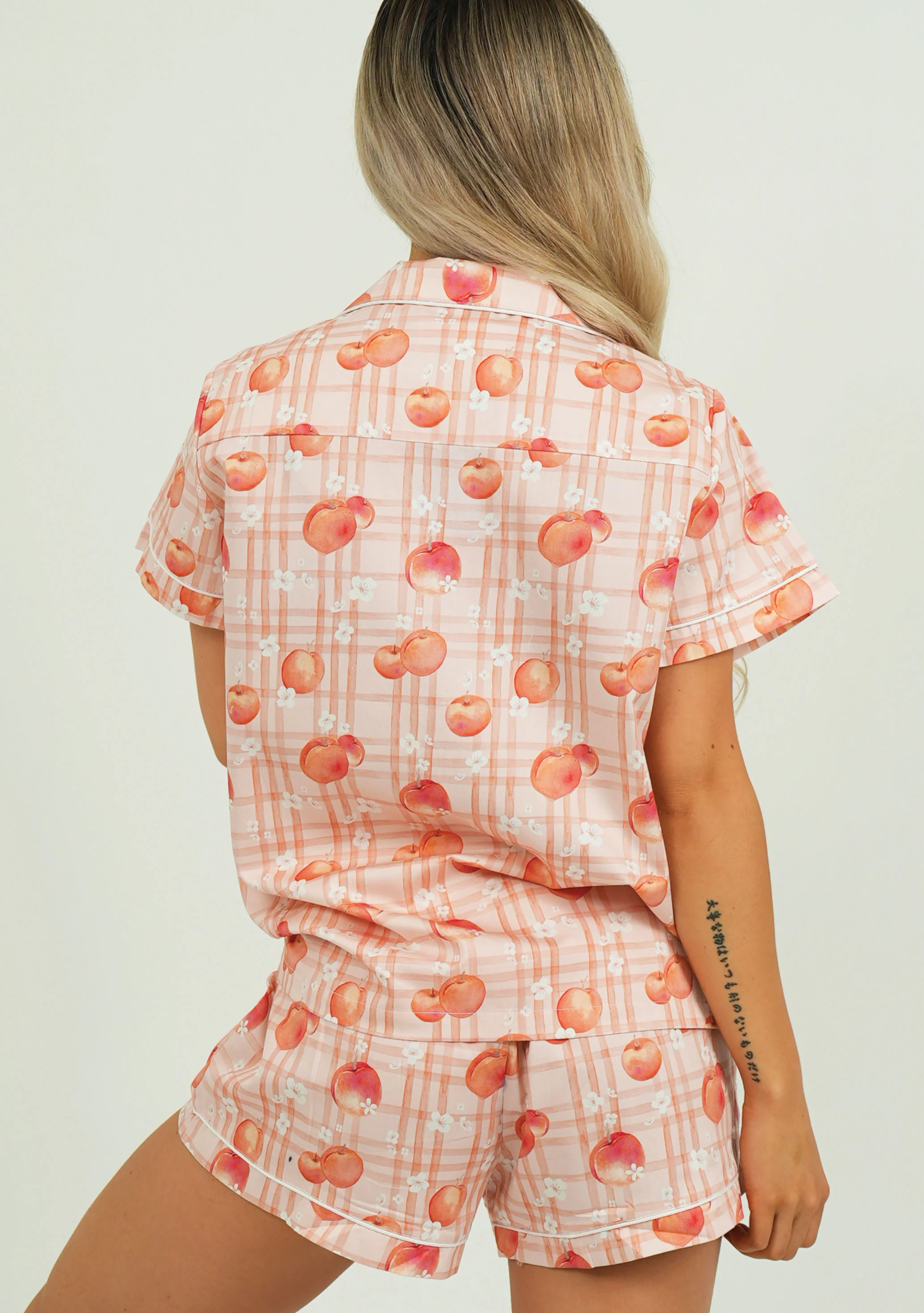 Peaches Satin Short Pyjama Set - Image 3