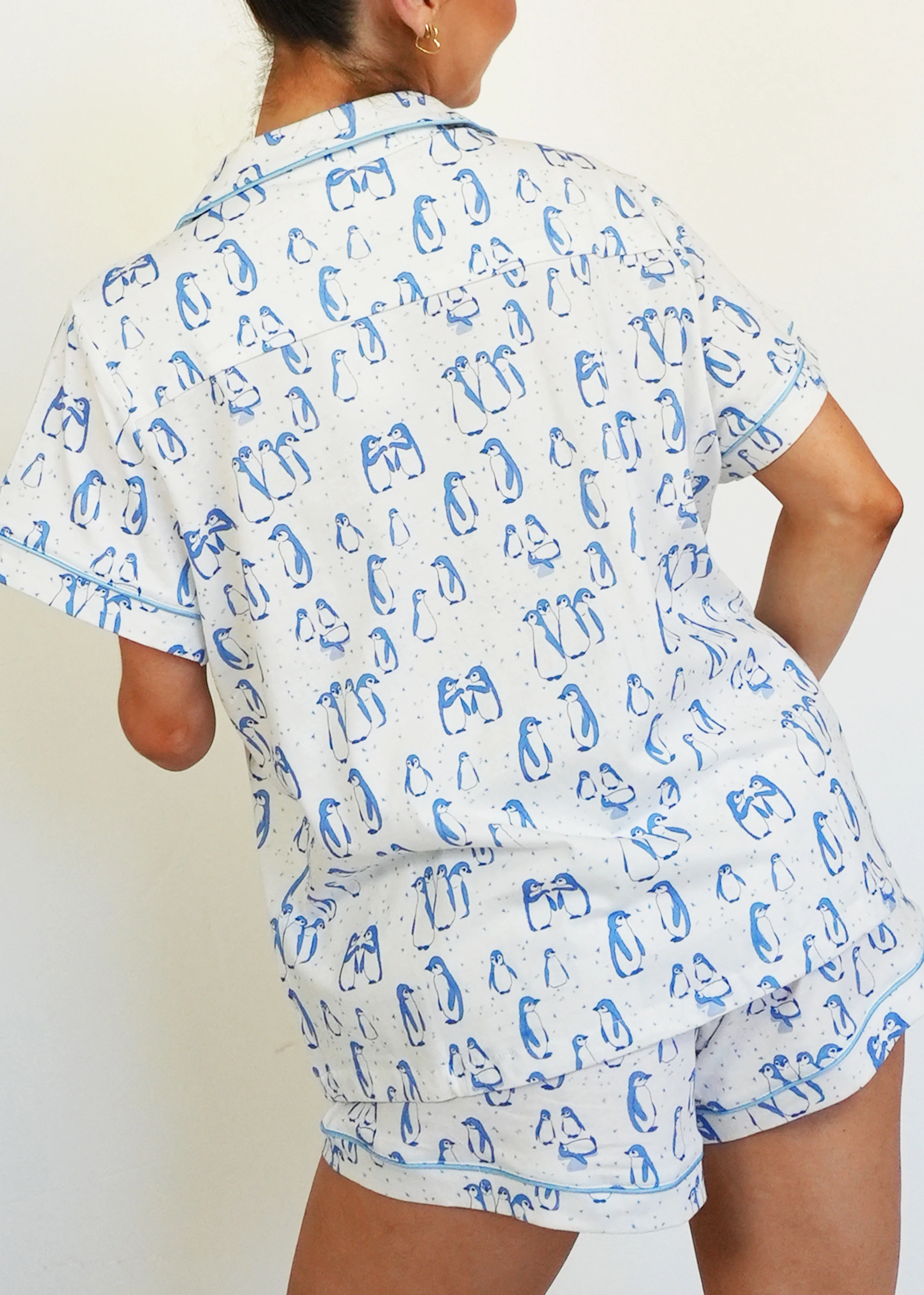 Penguin Pals Jersey Knit Cotton Short PJ Set - Image 5