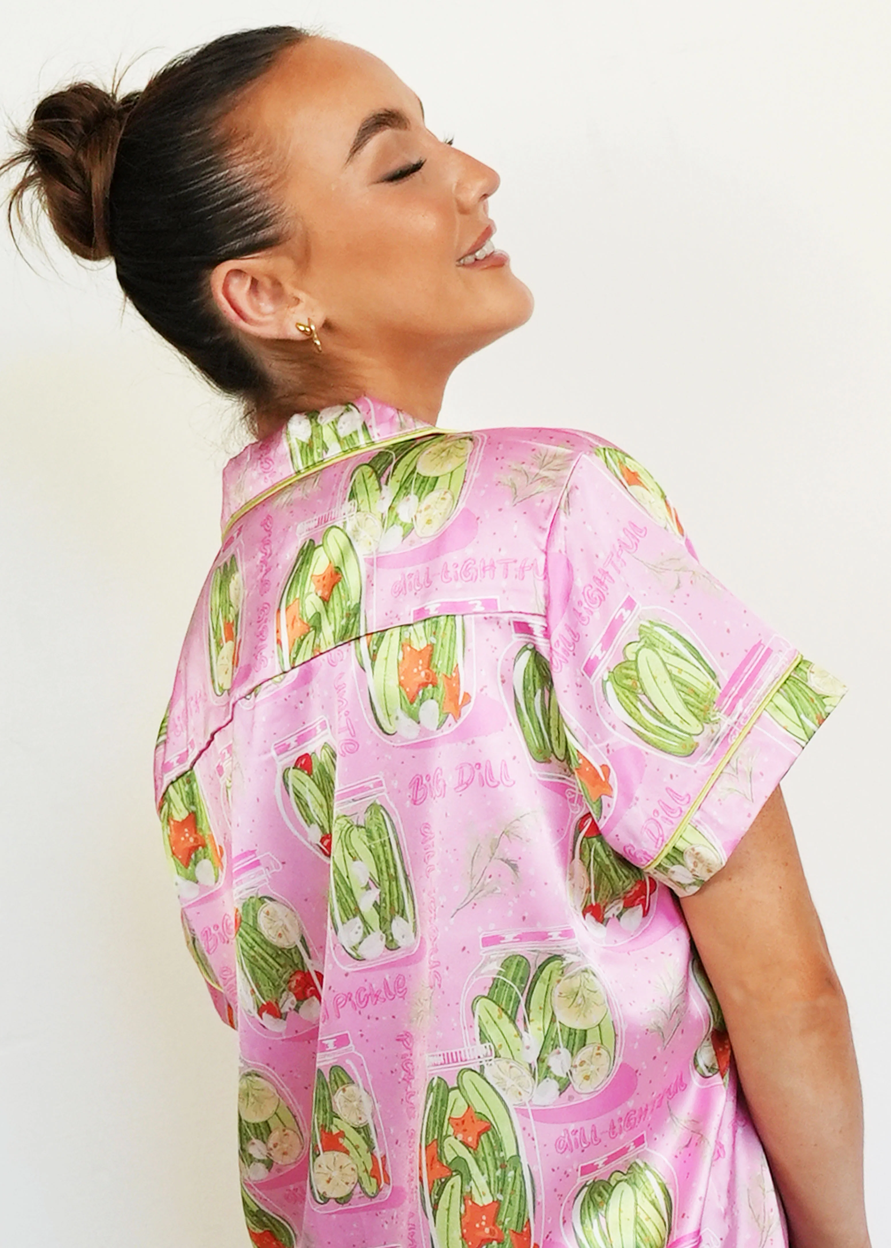 Pickles Short Top / Long Pants Satin PJ Set - Image 5