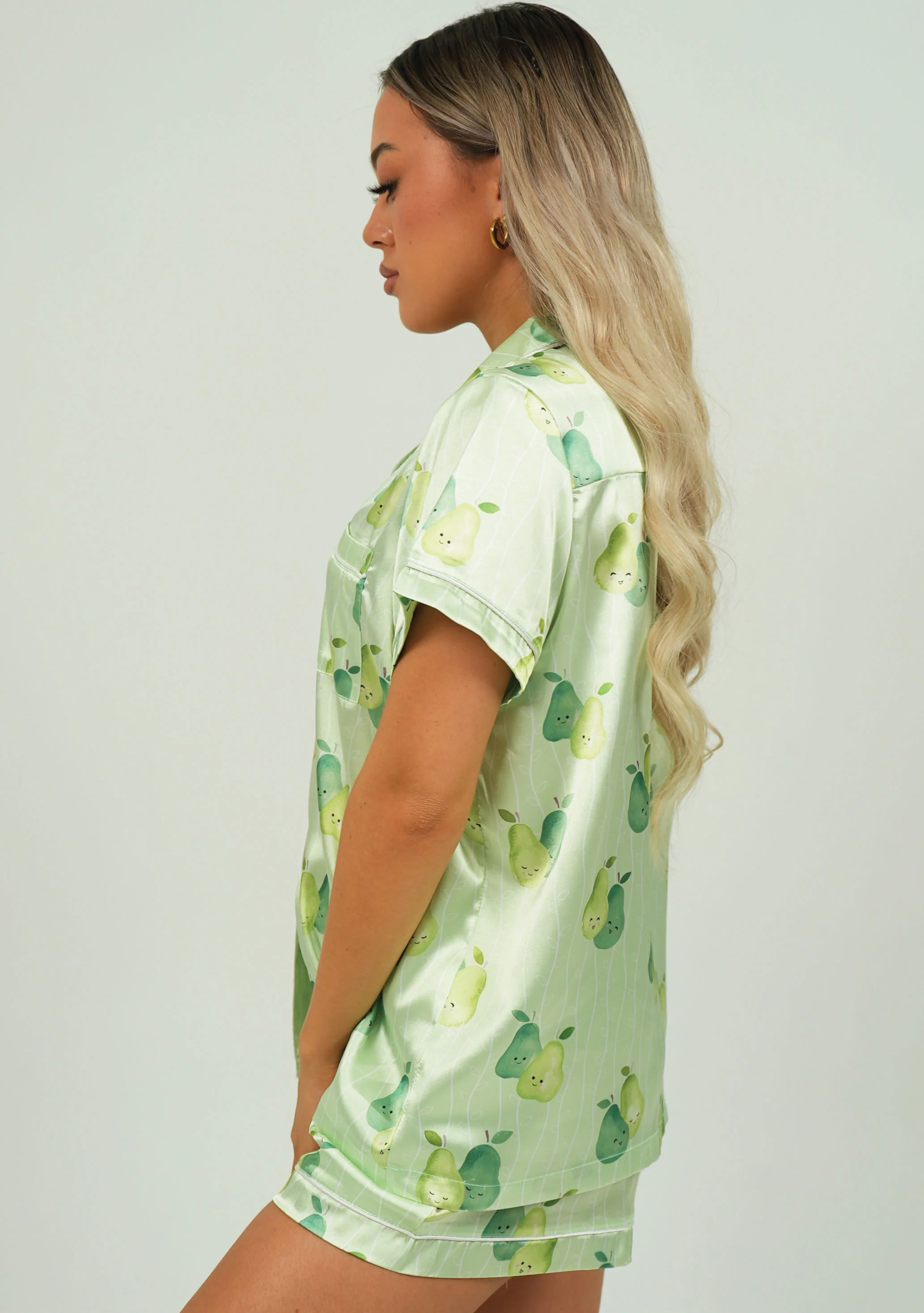 The Perfect Pear Satin Short Pyjama Set - Image 6