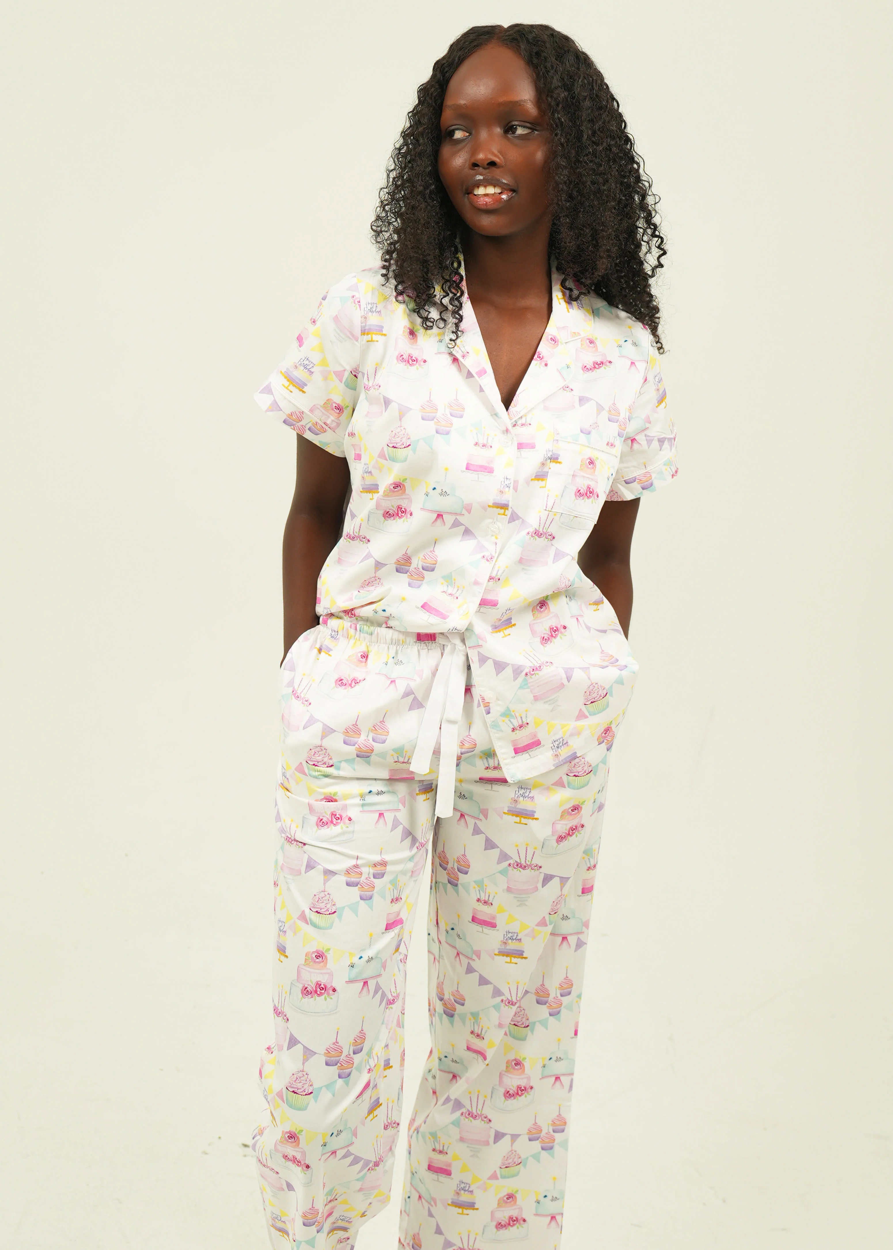 Birthday Cotton Long Pyjama Set - Image 5