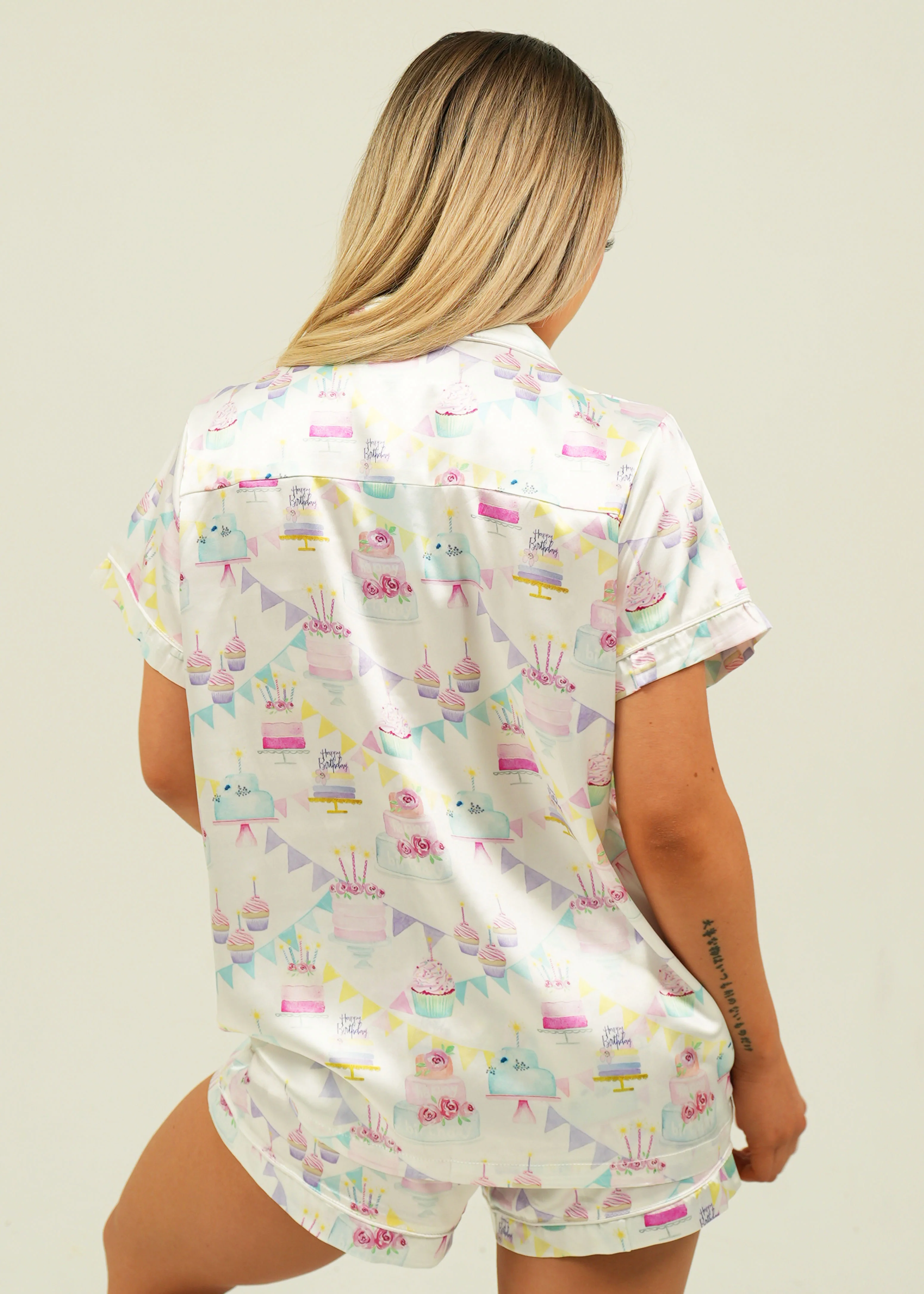 Birthday Satin Short Pyjama Set - Image 3