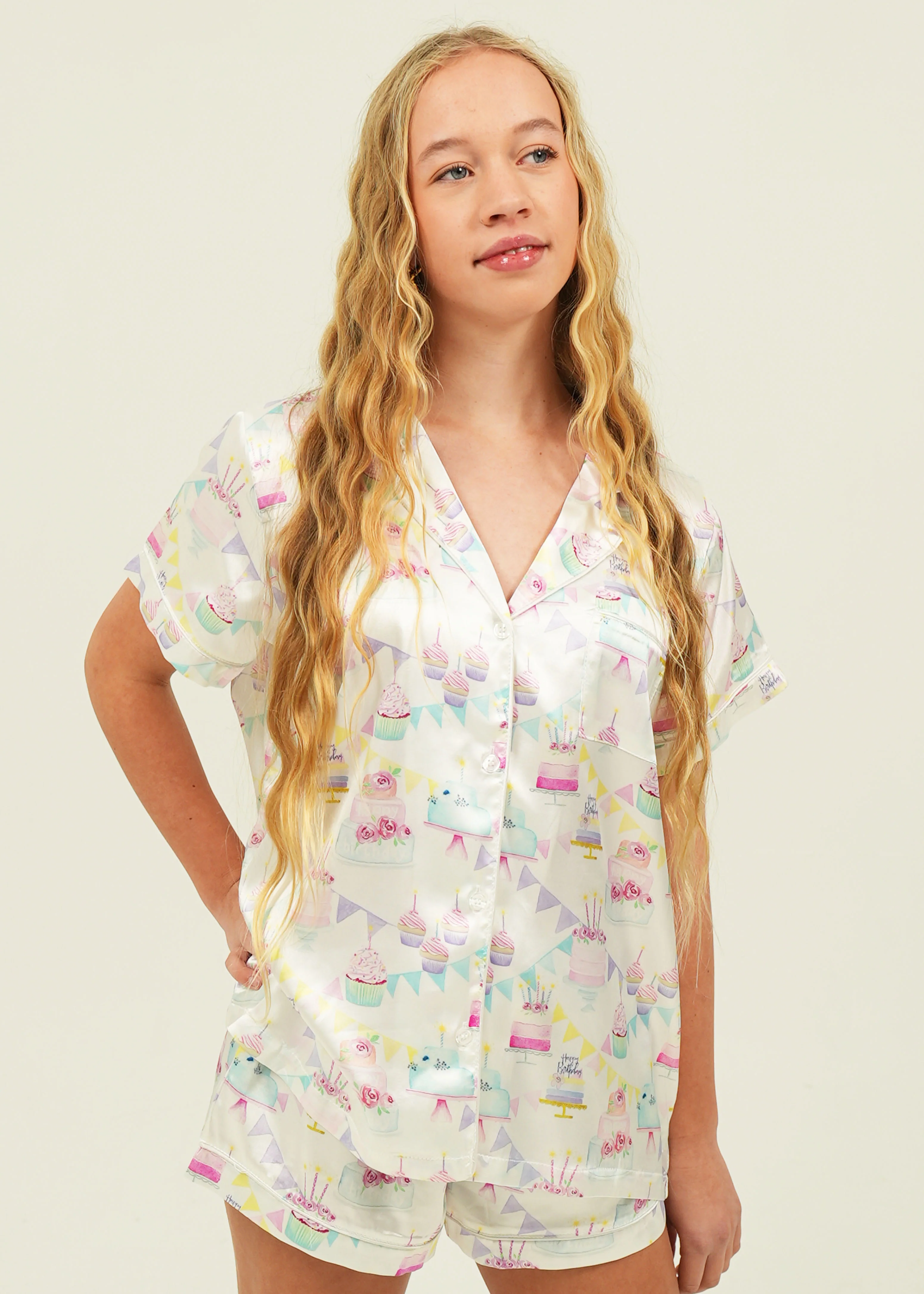 Birthday Satin Short Pyjama Set - Image 5