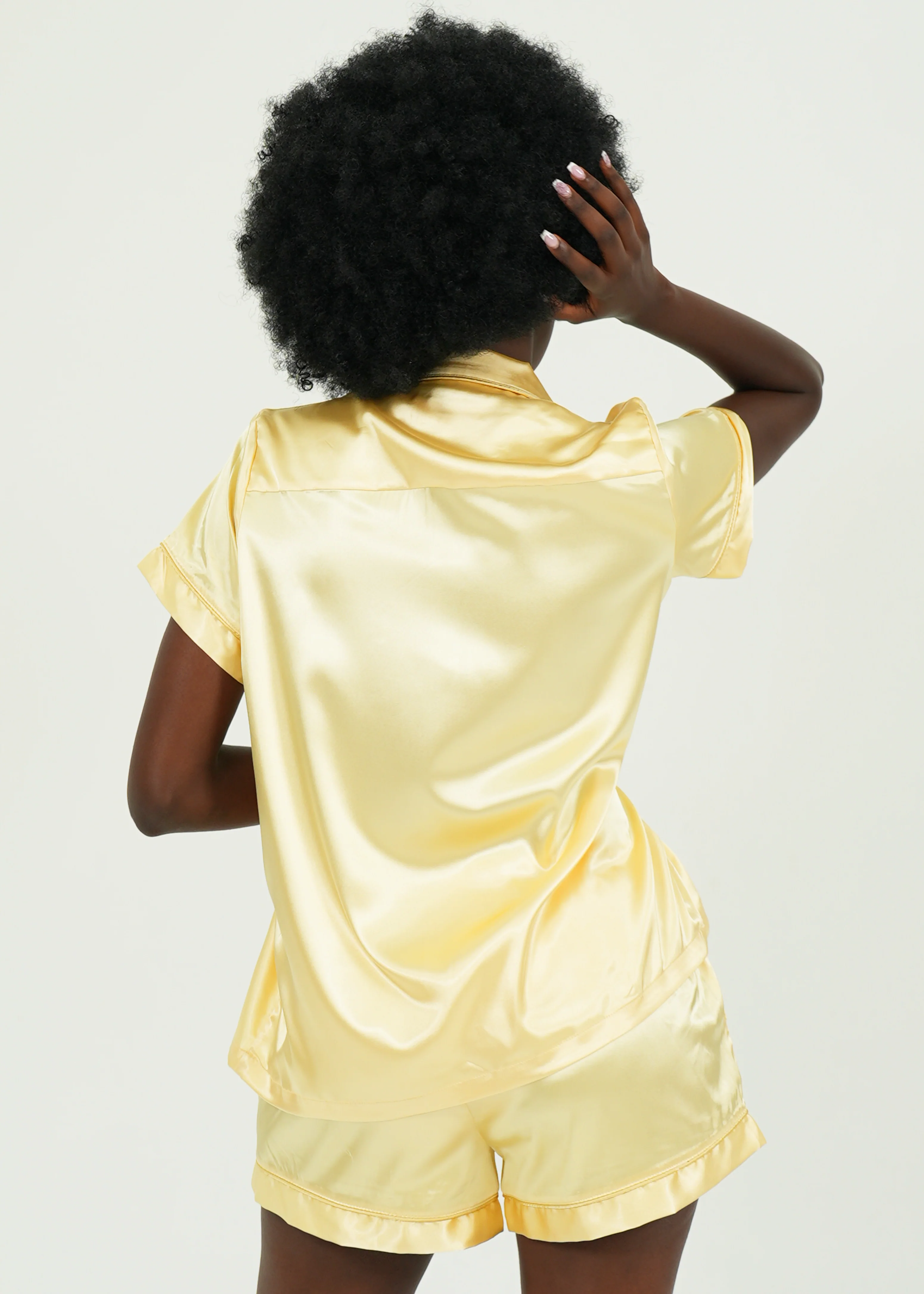Golden Ticket Satin Short PJ Set - Image 6